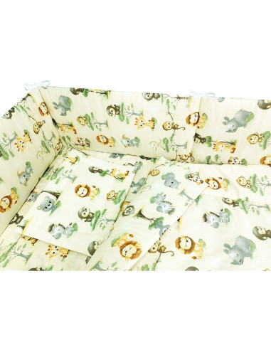 LENHMA5C,Lenjerie patut Hubners Maimutica 5 piese crem LENHMA5C,Lenjerie patut Hubners Maimutica 5 piese crem