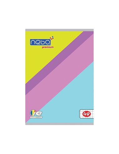 Caiet A5 Nebo premium, 48 file, 80g/mp, matematica, Abstract