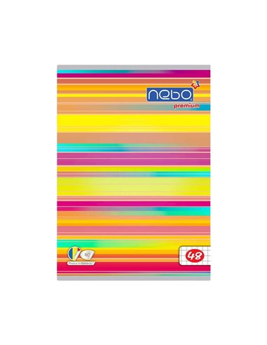 Caiet A5 Nebo premium, 48 file, 80g/mp, matematica, Abstract