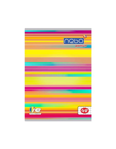 Caiet A5 Nebo premium, 48 file, 80g/mp, matematica, Abstract