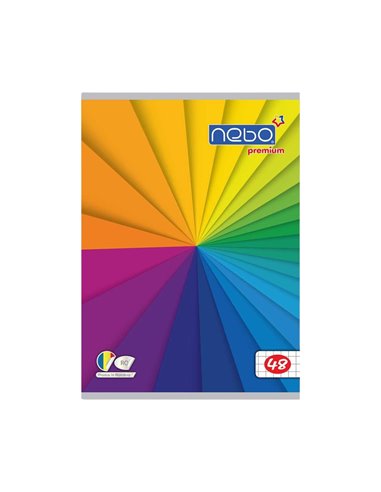 Caiet A5 Nebo premium, 48 file, 80g/mp, matematica, Abstract