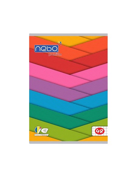 Caiet A5 Nebo premium, 48 file, 80g/mp, matematica, Abstract