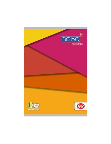Caiet A5 Nebo premium, 48 file, 80g/mp, matematica, Abstract