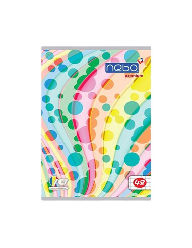 Caiet A5 Nebo premium, 48 file, 80g/mp, matematica, Abstract