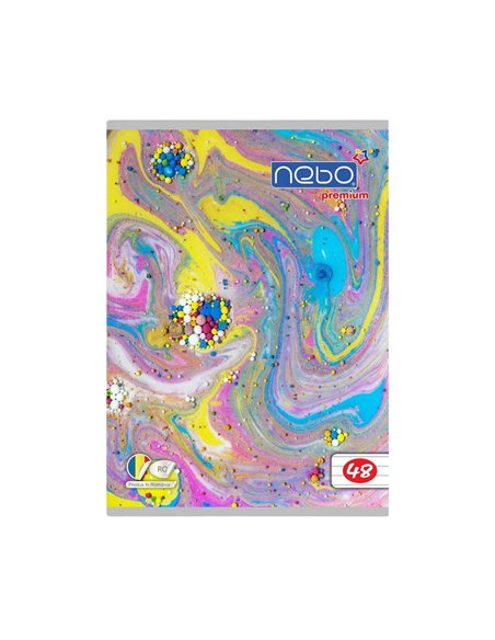 Caiet A5 Nebo premium, 48 file, 80g/mp, dictando, Abstract
