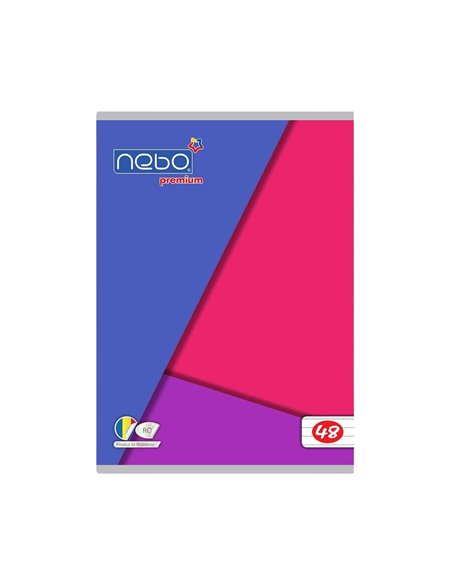 Caiet A5 Nebo premium, 48 file, 80g/mp, dictando, Abstract