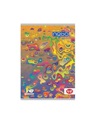 Caiet A5 Nebo premium, 48 file, 80g/mp, dictando, Abstract