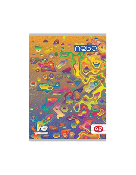 Caiet A5 Nebo premium, 48 file, 80g/mp, dictando, Abstract