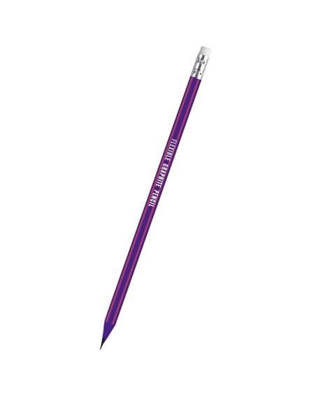 Creion grafit flexibil HB cu radiera S-COOL SC601, Hexagonal