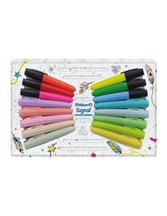 Textmarker Signal Pelikan 825078, set 16 culori (10 pastel + 6 neon) 2
