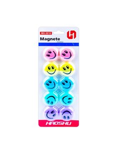 Set 10 magneti Smile, 2.7x2.7x0.8 cm, Multicolor