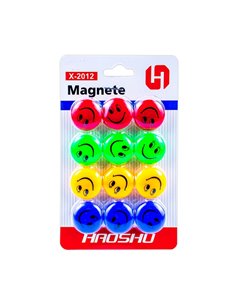 Set 12 magneti Smile, 2x2x0.8 cm, Multicolor