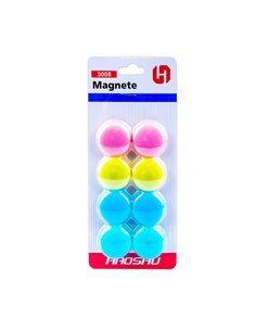 Set 8 magneti pastel, 2.7x2.7x0.8 cm, Multicolor