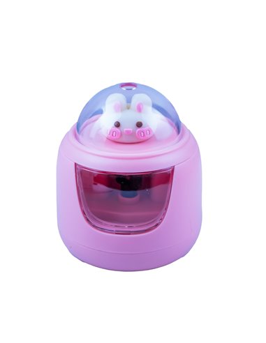 Ascutitoare electrica Cassini cu baterii + 2 rezerve, Motiv iepuras