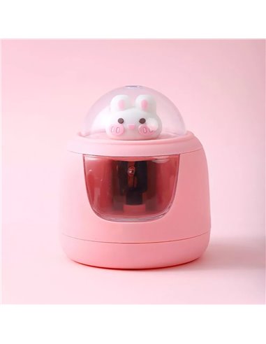 Ascutitoare electrica Cassini cu baterii + 2 rezerve, Motiv iepuras