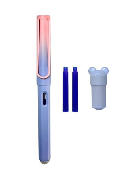 Stilou cu cerneala termosensibila + Rezerve, Roz