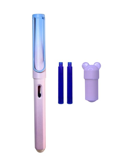 Stilou cu cerneala termosensibila + Rezerve, Mov