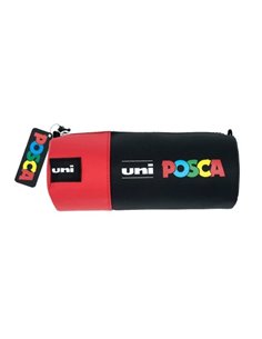 Penar etui neechipat Posca cu 1 fermoar, Rosu