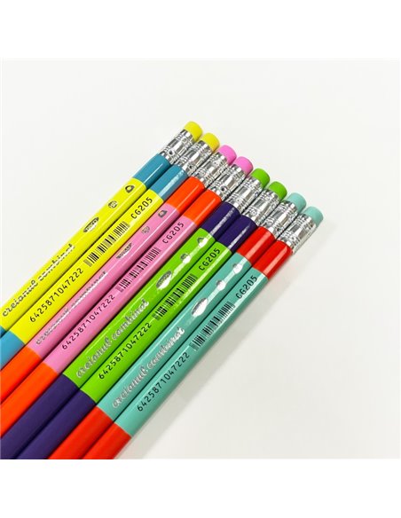 Creion negru cu radiera Daco CG205, Combinat