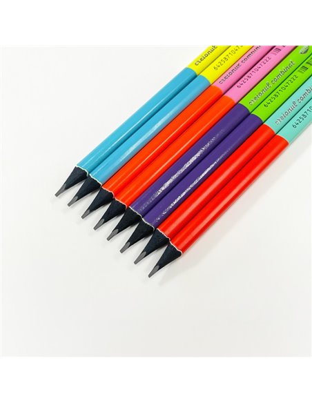 Creion negru cu radiera Daco CG205, Combinat