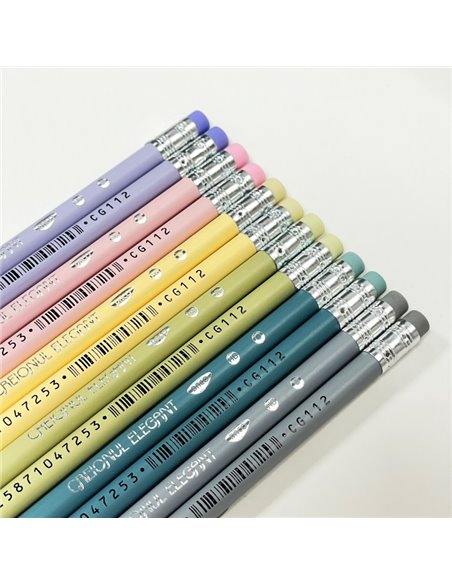 Creion negru cu radiera Daco CG112, Elegant