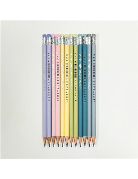 Creion negru cu radiera Daco CG112, Elegant