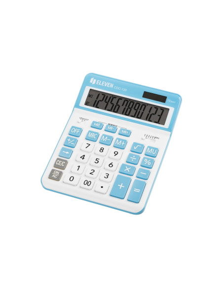 SD-CAL241/ALB/BLEU,Calculator de birou 12 digiti, 206 x 155 x 35 mm, Eleven CDC120 ALB/BLEU