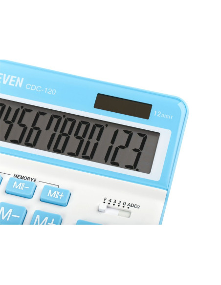 SD-CAL241/ALB/BLEU,Calculator de birou 12 digiti, 206 x 155 x 35 mm, Eleven CDC120 ALB/BLEU