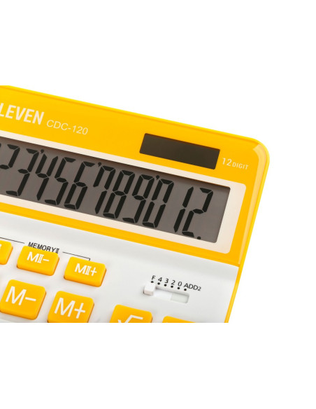 SD-CAL241/ALB/ORANGE,Calculator de birou 12 digiti, 206 x 155 x 35 mm, Eleven CDC120 ALB/ORANGE