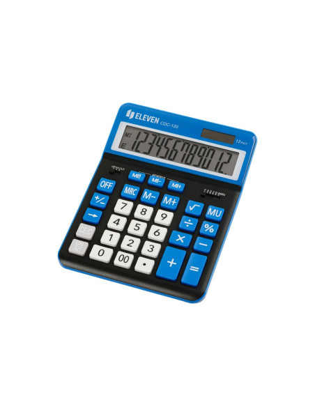 SD-CAL241/NEGRU/ALBASTRU,Calculator de birou 12 digiti, 206 x 155 x 35 mm, Eleven CDC120 NEGRU/ALBASTRU