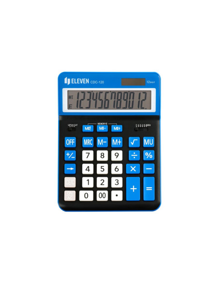 SD-CAL241/NEGRU/ALBASTRU,Calculator de birou 12 digiti, 206 x 155 x 35 mm, Eleven CDC120 NEGRU/ALBASTRU