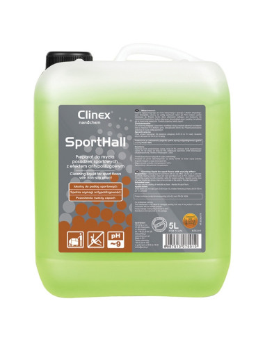 CL77074,CLINEX SportHall, 5 litri, detergent lichid, pentru curatare pardoseli sali de sport, anti-derapant