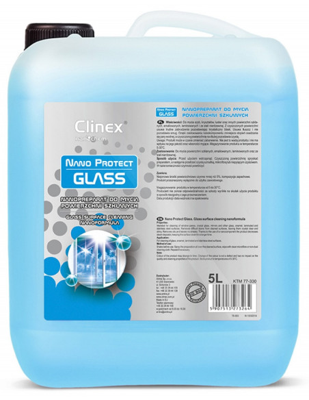 CL77330,Clinex NanoProtect Glass, 5 litri, solutie pentru spalat geamuri, efect anti-aburire