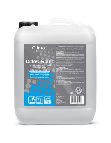 CL77146,CLINEX Delos Shine, 5 litri, solutie pentru curatare si stralucire mobila