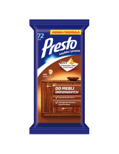 HR-011484,Servetele umede pentru mobilier din lemn, 72 buc/pachet, Presto - efect de stralucire 2