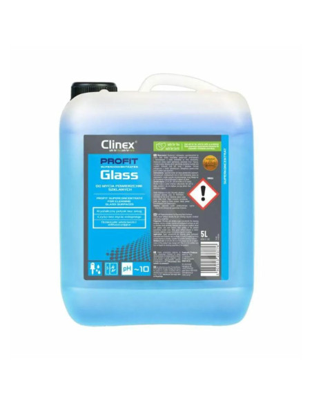 CL77702,CLINEX PROFIT Glass, 5litri, solutie superconcentrata, pt curatat suprafete si obiecte din sticla