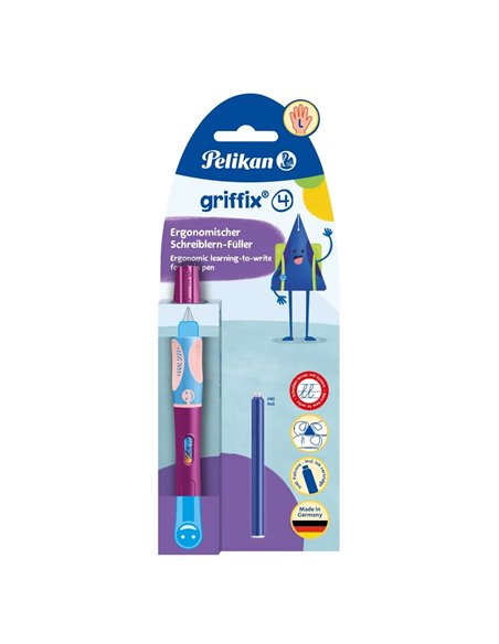 Stilou GRIFFIX pentru stangaci, Penita L, Blister, Sweet berry