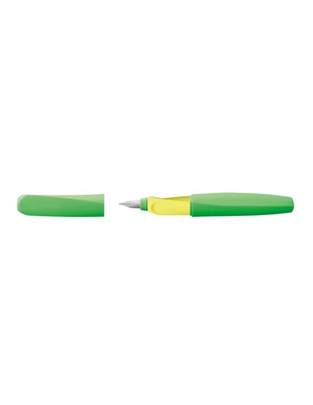 Stilou Pelikan twist Verde Neon, Cu Grip Ergonomic, 2 Rezerve Albastre