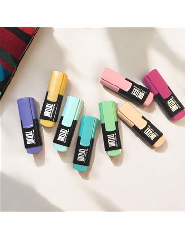 Textmarker mini Faber-Castell FC154218, 8 culori, Pastel