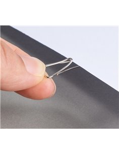 Agrafe metal triunghiulare Deli DLEZ040, 25 mm, 100 buc/cutie 2