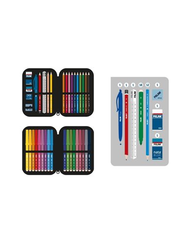 Penar echipat cu 2 fermoare Milan, Verde/Negru