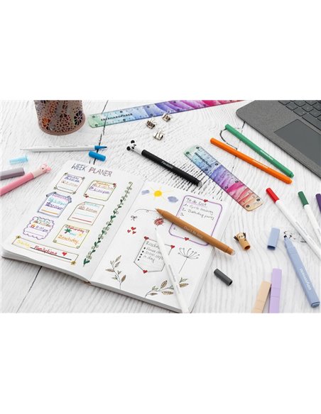 Rigla flexibila Eberhard Faber, 30 cm, Rainbow