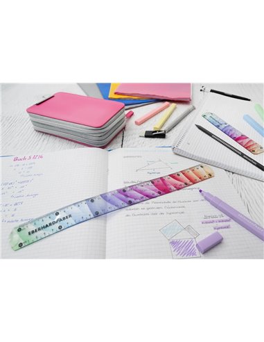 Rigla flexibila Eberhard Faber, 30 cm, Rainbow