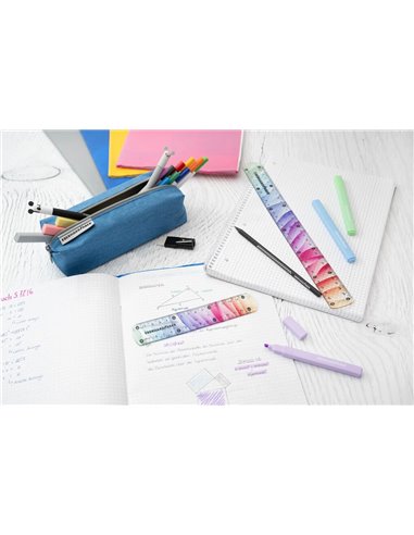 Rigla flexibila Eberhard Faber, 30 cm, Rainbow