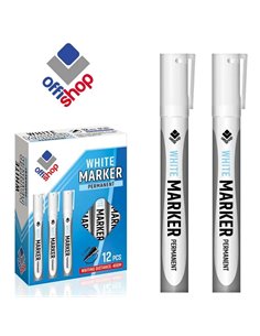 Marker permanent alb OFFISHOP, 2-4 mm 2