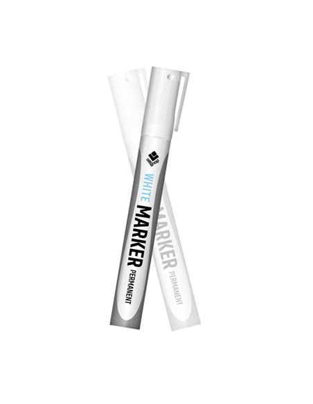 Marker permanent alb OFFISHOP, 2-4 mm Marker permanent alb OFFISHOP, 2-4 mm