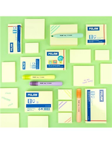 Bloc notes adeziv Milan 85401, 76x76, Galben pal