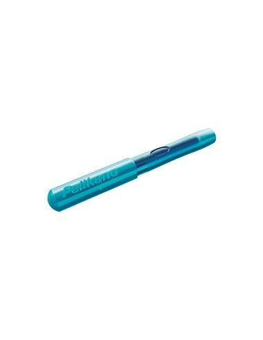 Stilou Pelikano Junior, penita L pentru stangaci, grip ergonomic, Turcoaz