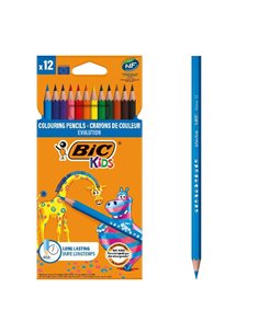 Creioane colorate BIC Evolution, 12 culori 2