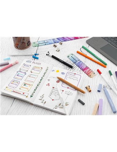 Rigla flexibila Eberhard Faber, 15 cm, Rainbow